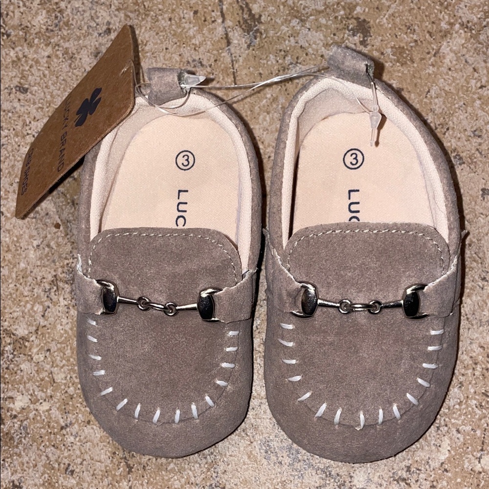 Lucky Brand Loafers Tan Baby Moccasins size 3